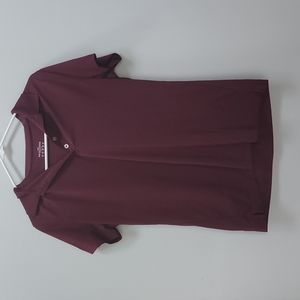 The Outfitters by Lands' End Maroon Polo Shirt Women's Medium